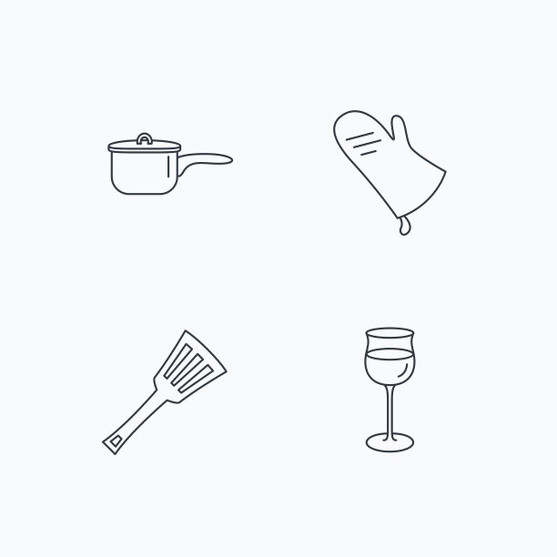 炖锅，壶架和酒杯的图标。图片下载