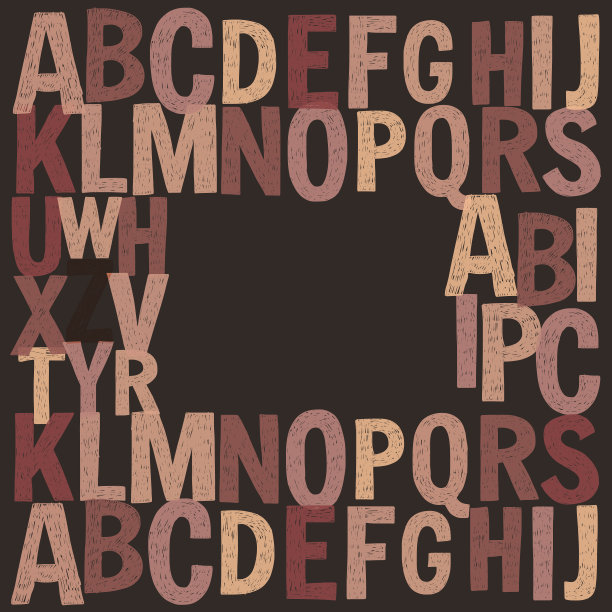 黑板上有粉笔字母的海报图片下载