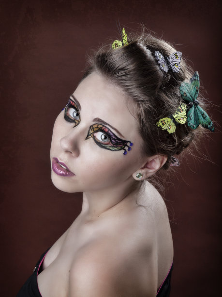 蝴蝶翅膀的妆容图片下载