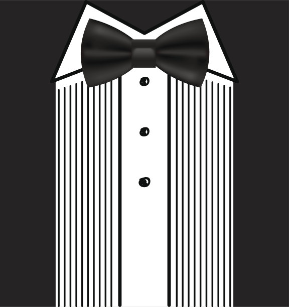 矢量蝴蝶结礼服邀请设计模板图片下载