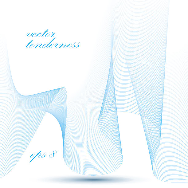 浪漫的装饰波浪模板，矢量背景与灯光图片下载