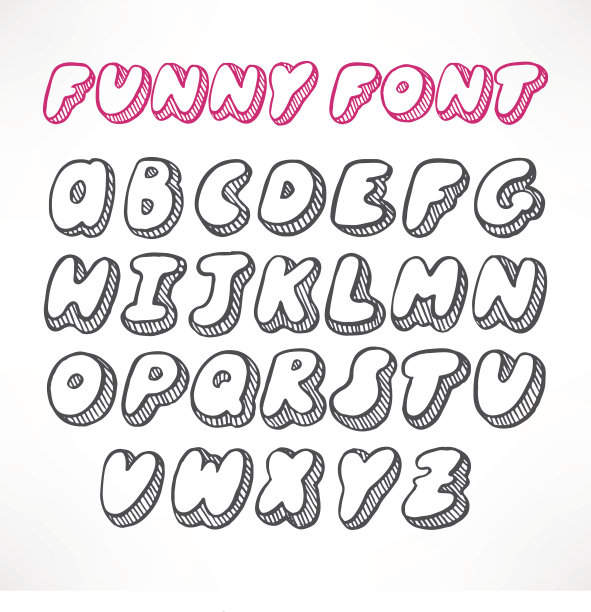 可爱的手绘字体- 2图片下载