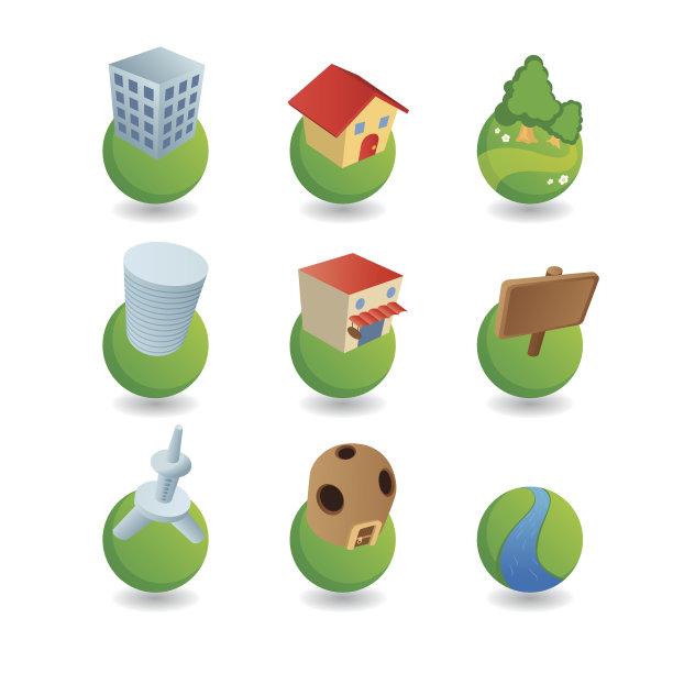 建筑和房屋图标图片下载