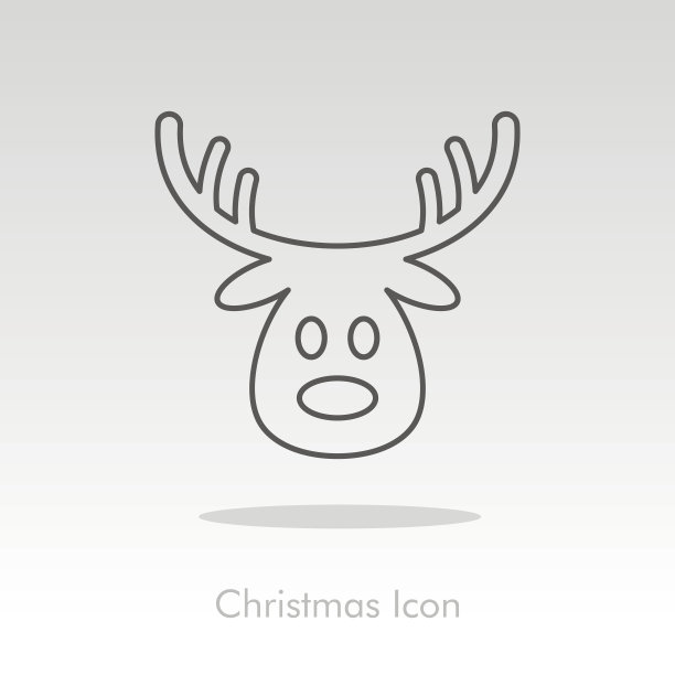圣诞驯鹿图标图片下载
