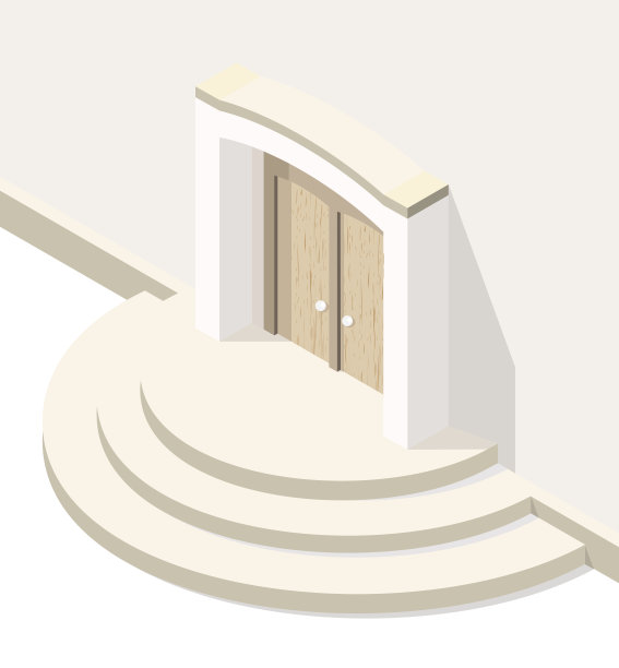 白色背景的门。图片下载