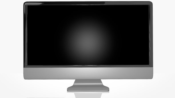 逼真的3D电视屏幕监视器图片下载