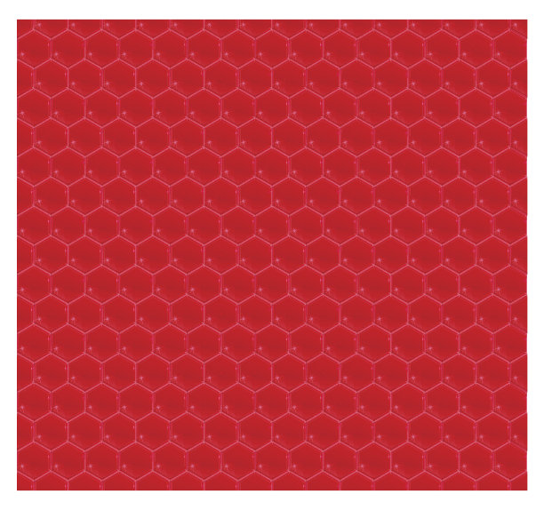 红色图案六边形马赛克图片下载