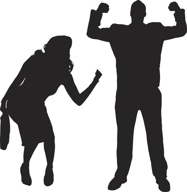 矢量剪影的商业人士。图片下载