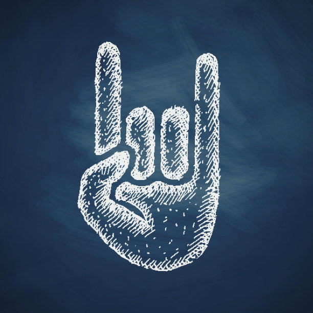 摇滚手势图标图片下载