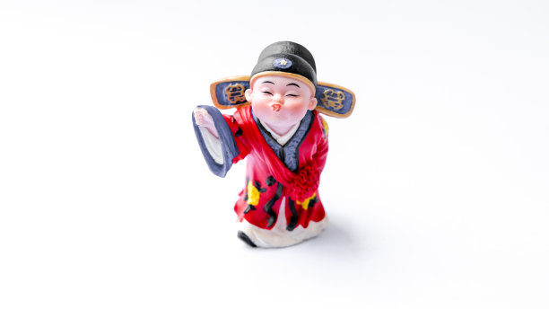 陶瓷人物与中国传统的婚礼服装或服装图片下载