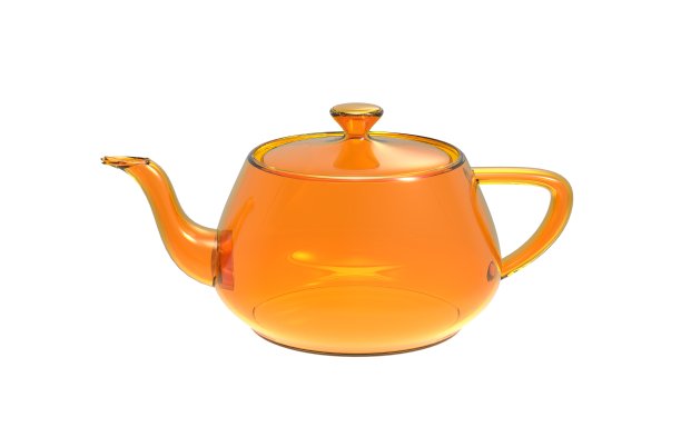 白色背景上的空玻璃茶壶图片下载