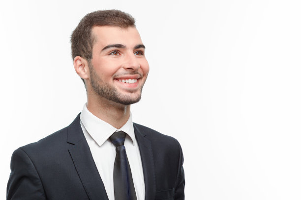 英俊的家伙孤立在白色图片下载