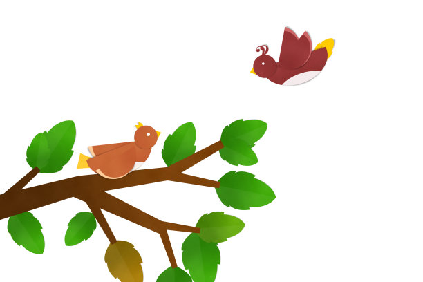 树上的彩鸟图片下载