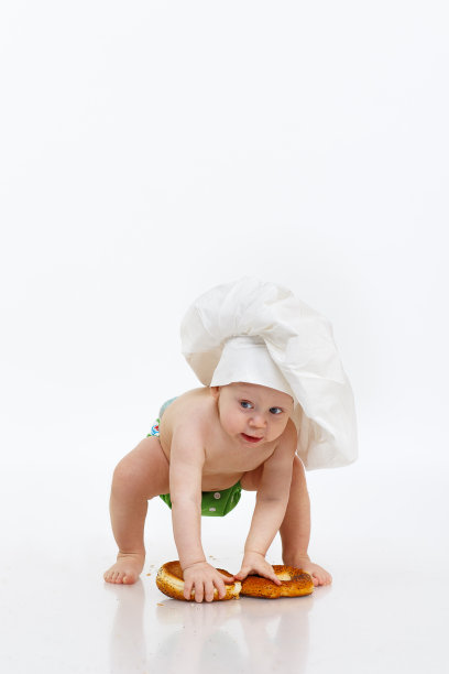 小厨师配面包图片下载