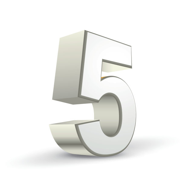 3d闪亮的银5号图片下载