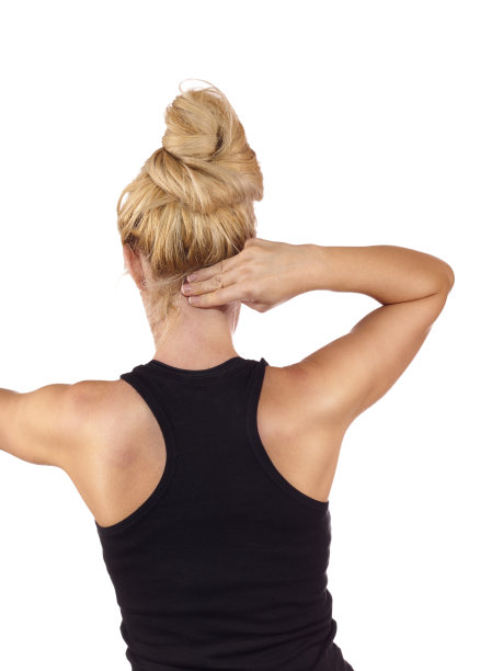 女人脖子疼。图片下载