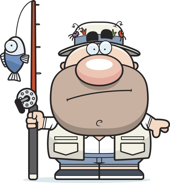 卡通渔夫无聊图片下载