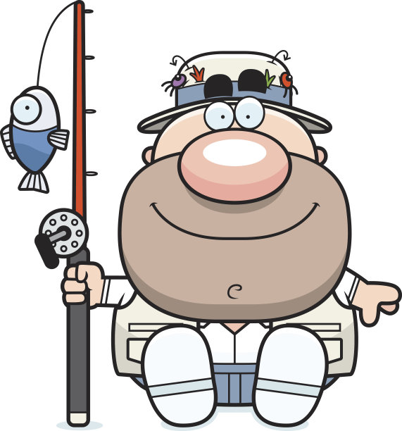卡通渔夫坐图片下载