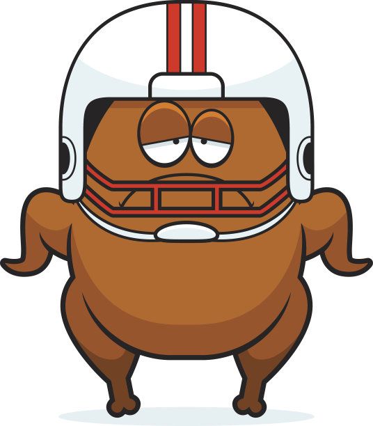 悲伤的卡通足球火鸡图片下载