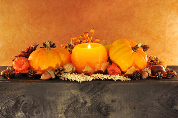 烛光下的南瓜图片下载