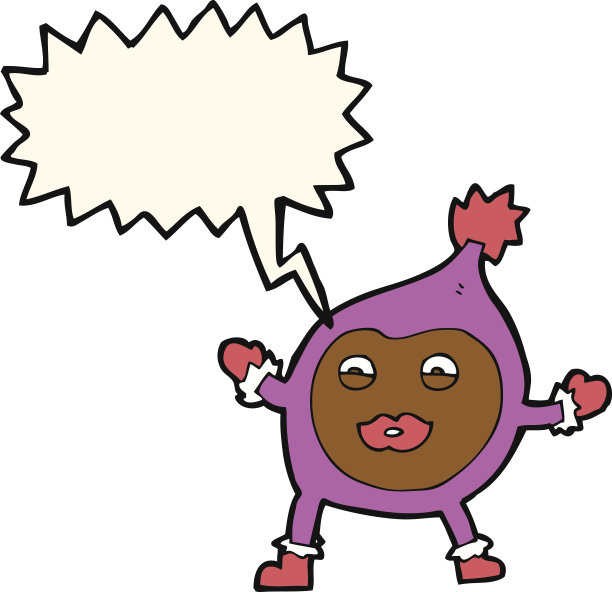 卡通搞笑生物与讲话气泡图片下载