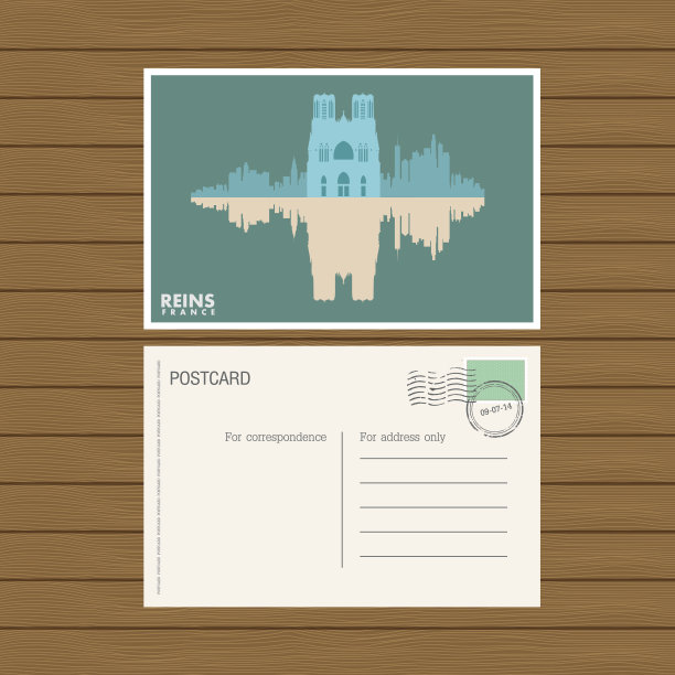 明信片。矢量图图片下载