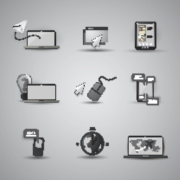 网站元素和图标的集合图片下载