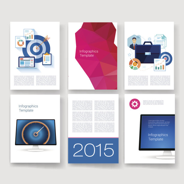 模板。设计集网页，邮件，小册子。移动技术,信息图表图片下载