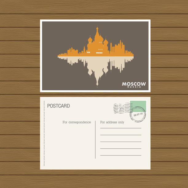 明信片。矢量图图片下载