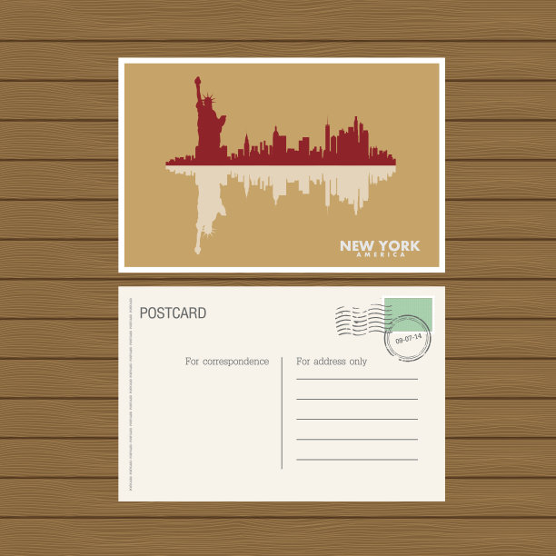 明信片。矢量图图片下载