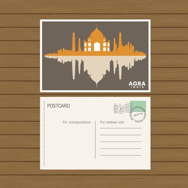 明信片。矢量图图片下载