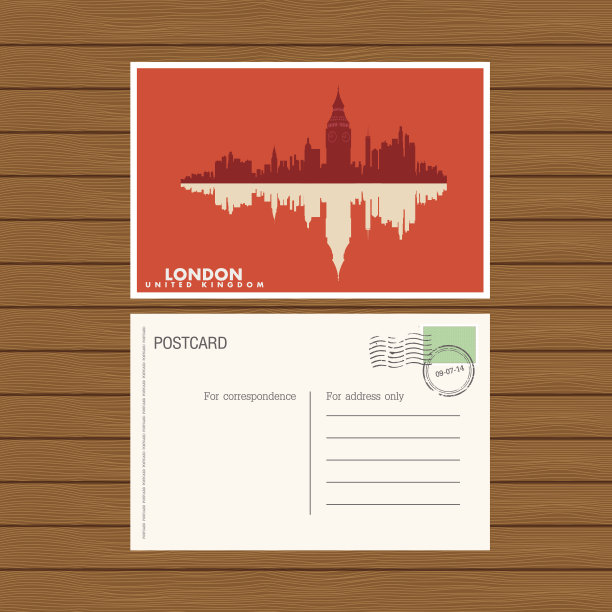 明信片。矢量图图片下载