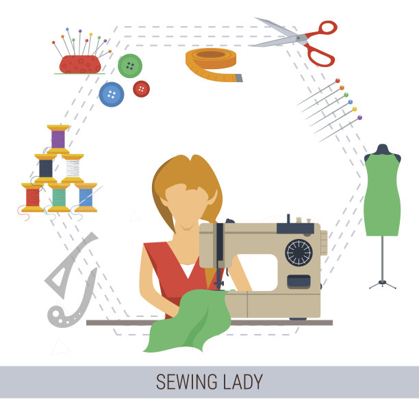 缝纫夫人概念图片下载