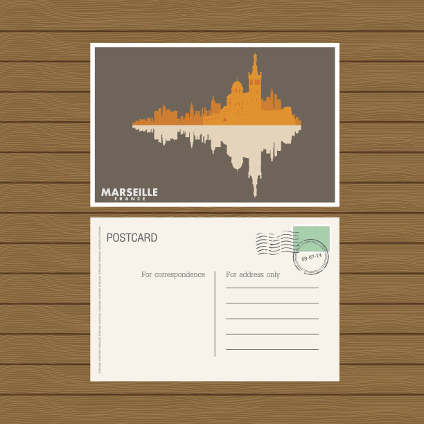 明信片。矢量图图片下载