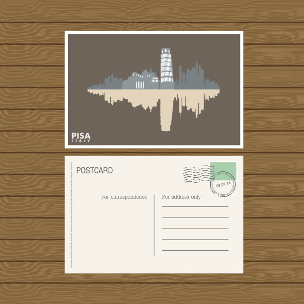 明信片。矢量图图片下载