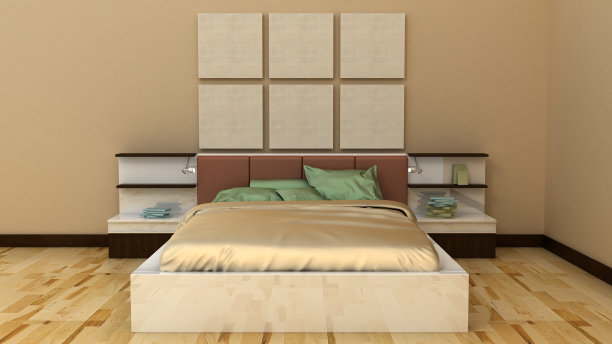 空的相框在经典的卧室室内背景图片下载