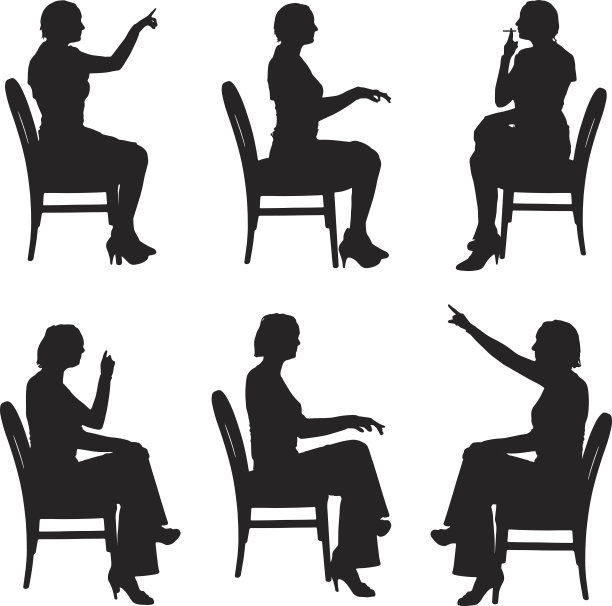 矢量剪影的人。图片下载