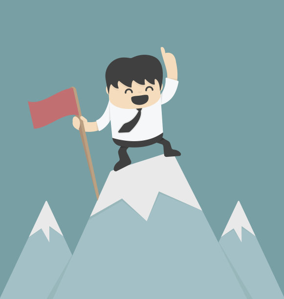 商人植旗高峰图片下载