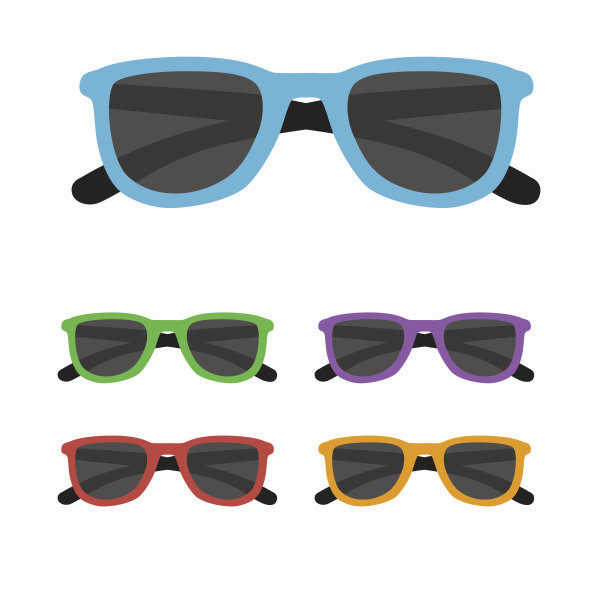 太阳眼镜设置矢量插图图片下载