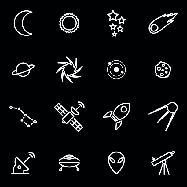 向量线空间图标集图片下载