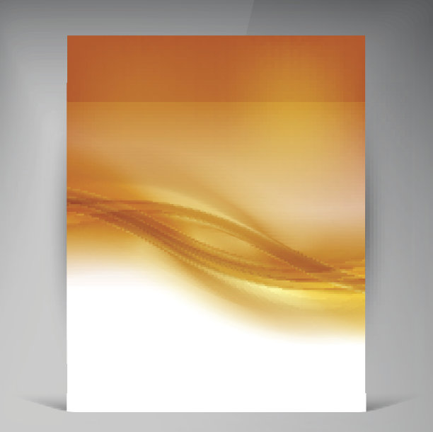 矢量美丽的金缎传单图片下载