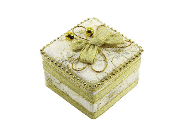 美丽的礼品盒上的白色背景。图片下载