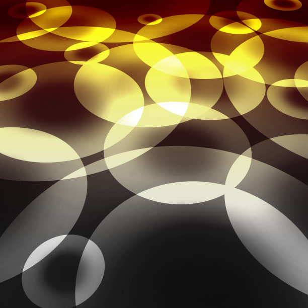 黑色背景上的黄色圆圈图片下载