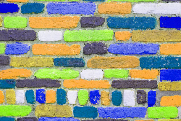 彩色砖块图片下载