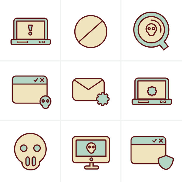 图标风格数字犯罪图标集图片下载