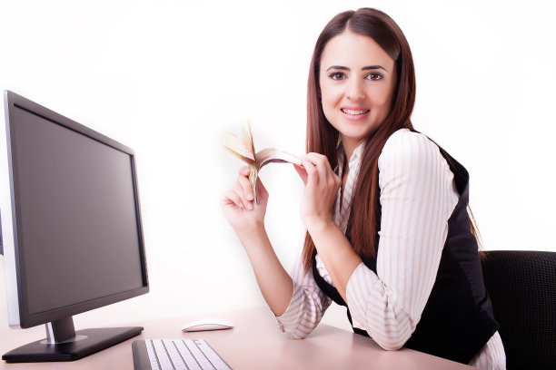 可爱的女人数钱的图片图片下载