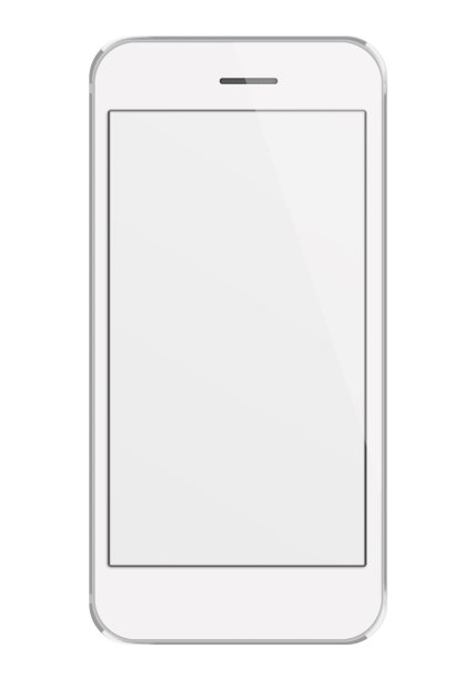 现实手机与空白屏幕。图片下载