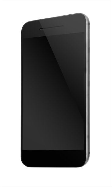 现实手机与空屏幕。图片下载