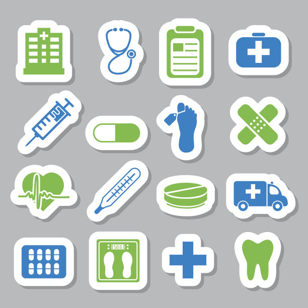 医院贴纸图片下载