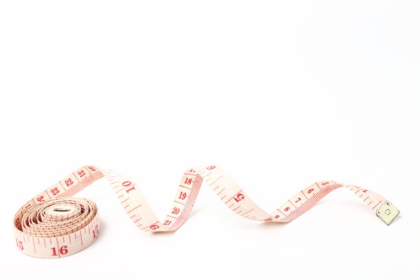 测量卷尺隔离在白色背景与区域的文本图片下载